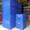 KERANJANG PLASTIK INDUSTRI 2208 L (LUBANG) GREEN LEAF UKURAN 60,6 x 43 x 37,7 CM | KERANJANGPLASTIK.ID | KIRIM KE SELURUH INDONESIA