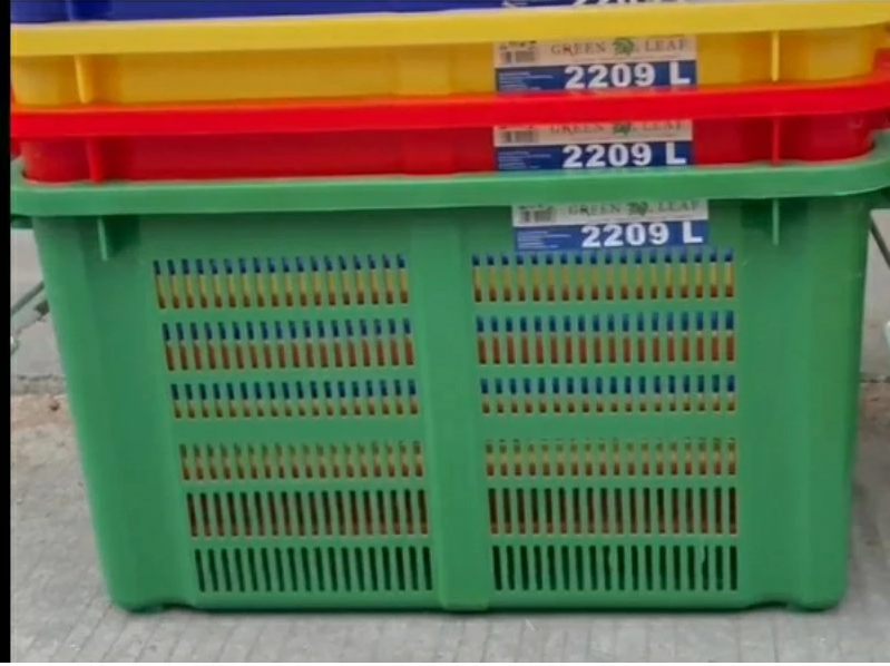 INDUSTRIAL CONTAINER 2209L GREEN LEAF | KERANJANG INDUSTRI SERBAGUNA UKURAN 69,8 x 47,9 x 37,5 CM