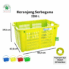 INDUSTRIAL CONTAINER 2209L GREEN LEAF | KERANJANG INDUSTRI SERBAGUNA UKURAN 69,8 x 47,9 x 37,5 CM