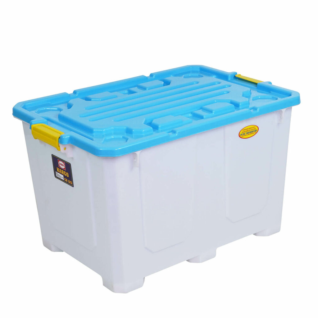 CONTAINER BOX PLASTIK BESAR 125 LITER SHINPO KARGO – SIP 584 CB 125: Box Penyimpanan Besar, Kokoh & Multifungsi untuk Rumah, Gudang, dan Industri