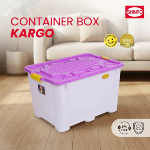 CONTAINER BOX PLASTIK BESAR 125 LITER SHINPO KARGO – SIP 584 CB 125: Box Penyimpanan Besar, Kokoh & Multifungsi untuk Rumah, Gudang, dan Industri
